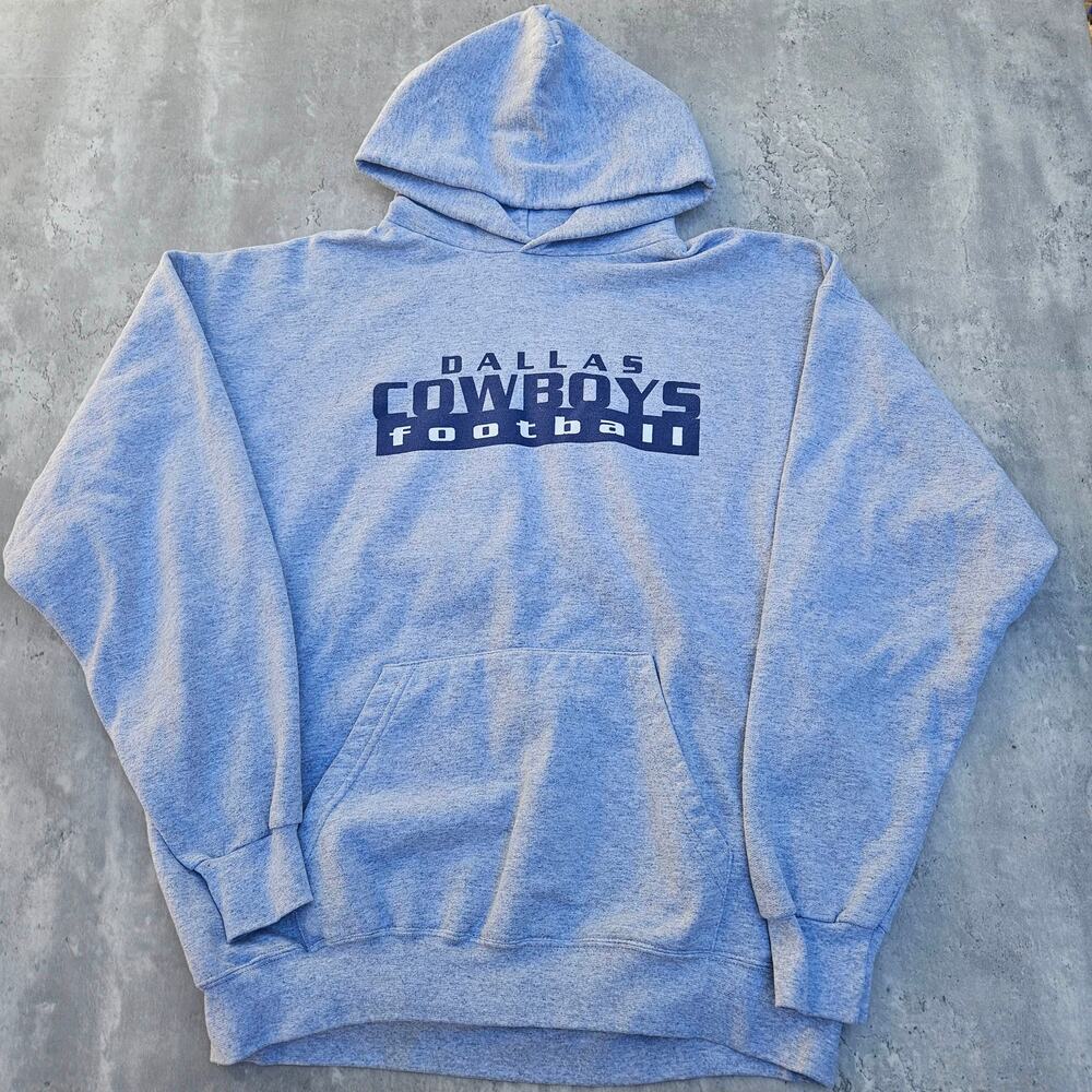 Cowboys Pullover Hoodie Size Men's XL Grey